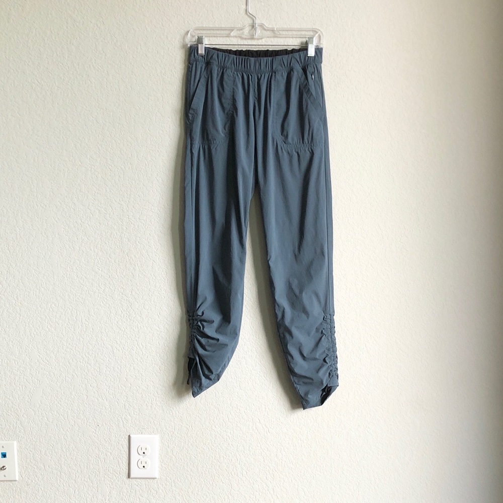 Prana Womens Arch Pants Joggers Ankle Cinch Blue Small Pull On W41202013
